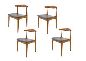 lot 4 image: SET OF 4 ROVE CONCEPTS Elbow Mid Century Style Chairs