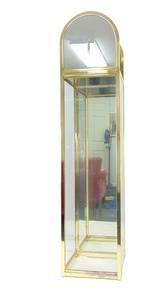 lot 19 image: DIA - Design Institute of American Brass & Mirror Vintage Standing Clock and Cabinet