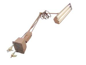 lot 29 image: Industrial Metal Table Clamp on Lamp Vintage Mid Century - Working