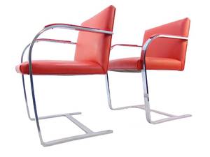lot 69 image: KNOLL Pair of Cantilever Chrome Chairs - HEAVY