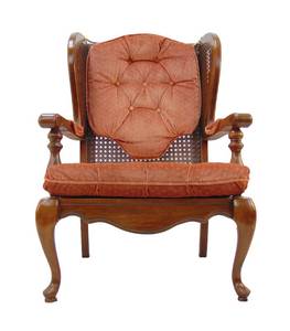 lot 63 image: Cane back Vintage Wingback Chair