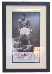 lot 56 image: Muhammad Ali Vs. Sonny Liston Framed Poster