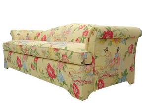 lot 23 image: Beautiful Sofa with Floral and Geisha Design