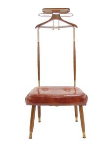 lot 149 image: Vintage Valet Chair - Coat Rack With Seat - Mid Century by Pearl Wick Corp