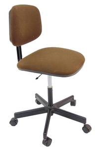 lot 167 image: Vintage Brown Rolling Office Chair