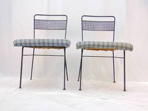 lot 170 image: Pair of Iron Patio Chairs 1950s - Project Needs Seats