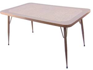 lot 208 image: Vintage Mid Century Laminate Kitchen Dining Table with Extra Leaf