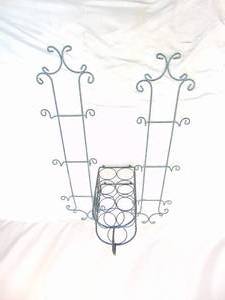 lot 235 image: Matching Set of Wall Plate Racks and Wine Holder