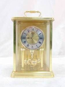 lot 237 image: Benchmark Quartz Brass Desk Clock Made in Germany