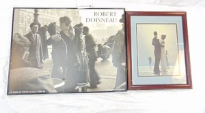 lot 242 image: Romantic Framed Prints - Famous Robert Doisneau Print & The Presidential Dance