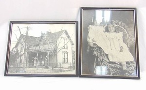lot 243 image: Pair of Vintage Black & White Framed Vintage Photographs 1895-1899