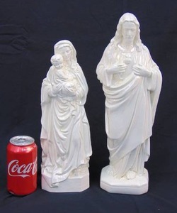 lot 246 image: Figurines of Joseph & Mary Holding Baby Jesus