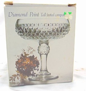 lot 281 image: Diamond Point Crystal Glass