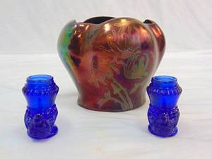 lot 337 image: Lot of 3 Beautiful Decorative Vases Bowl