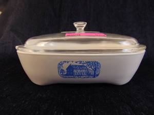 lot 364 image: Vintage AMANA Radarange by Corning CASSEROLE DISH Browning Skillet - Perfect for Holiday Cookin