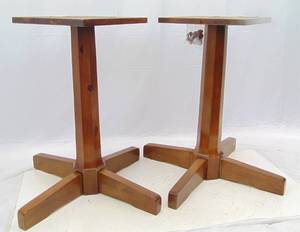lot 450 image: Pair of Vintage Solid Wood Dining Table Bases