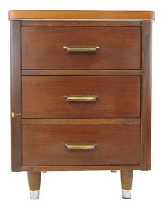 lot 353 image: Vintage Mid Century 3 Drawer Side Table