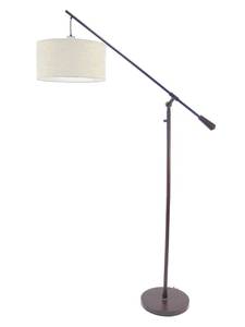 lot 179 image: Adjustable Modern Cantilever Floor Lamp with Drum Shade - Working