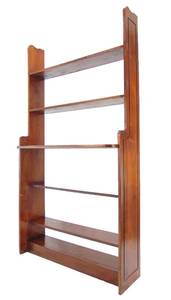 lot 614 image: Tall & Slender Wood Shelves