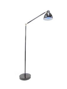 lot 622 image: Black Metal Modern Industrial Floor Lamp - Working