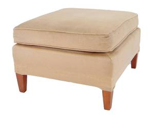 lot 673 image: Beige Upholstered Ottoman