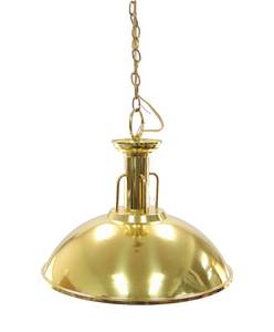 lot 681 image: Sleek Brass & Glass Chandelier