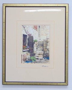 lot 795 image: Framed Photograph titled VILLAGE STEPS By M. Roberts
