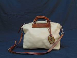 lot 696 image: Authentic DOONEY & BOURKE Genuine Florentine Vacchetta Leather Handbag  Consignment Collection