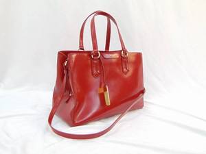 lot 712 image: AUTHENTIC RALPH LAUREN Red Handbag Purse Consignment Colllection