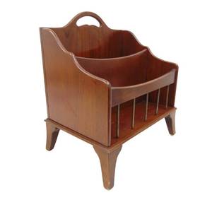 lot 631 image: Vintage Wood Magazine Holder