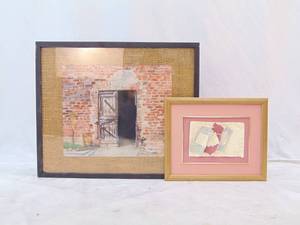 lot 808 image: Original Art Framed 2 Pieces