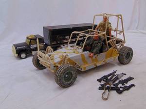 lot 726 image: Lot of Vintage Toy Cars - Semi Truck & Trailer & Buggy