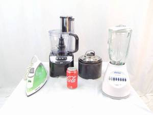lot 866 image: Lot of Working Home Appliances - Blender, Iron, Food Processor
