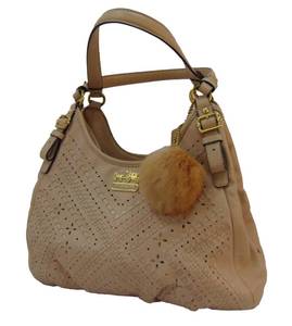 lot 691 image: AUTHENTIC COACH Perforated Leather HandbagPurse -  Beautiful  (Consignment Collection)