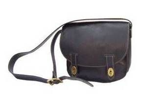 lot 706 image: AUTHENTIC FOSSIL Black Leather Purse Handbag Consignment Collection