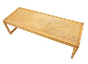 lot 804 image: Minimalist Rectangular Wood Coffee Table Bench
