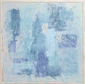lot 782 image: Original Abstract Painting 38 X 38 Blue Tones