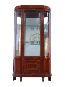 lot 925 image: Antique Wood Curio with Glass Shelves
