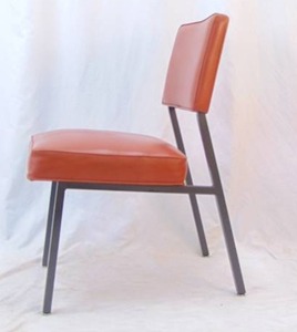 lot 944 image: STEELCASE Vintage Mid Century Chair - Orange Vinyl