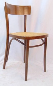lot 945 image: Vintage Bentwood Ice Cream Chair with Cane Seating