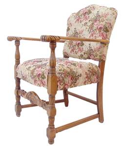 lot 952 image: Vintage Chair with Floral Fabric