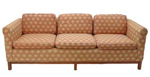 lot 352 image: Vintage Mid Century Sofa with Wood Legs