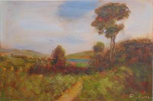 lot 784 image: Serene Original Landscape Painting 36 X 24