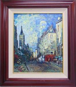 lot 790 image: Original Painting of City Life by H. Paterson