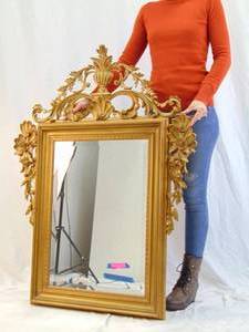 lot 639 image: Ravishing Ornate Gold Mirror