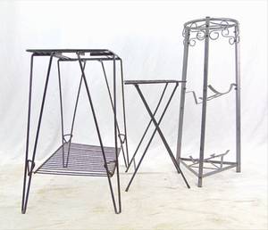 lot 62 image: Metal Plant Stands  Aquarium Stand