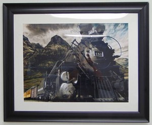 lot 94 image: Train Print Framed 26 X 32.5