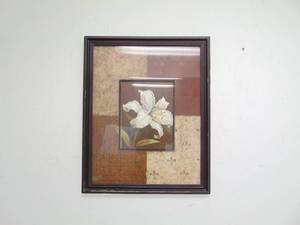 lot 114 image: Floral Print Framed