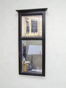 lot 98 image: Wall Mirror with Paris Decor on Top