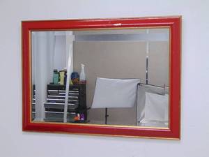 lot 118 image: Red Lacquer Mirror